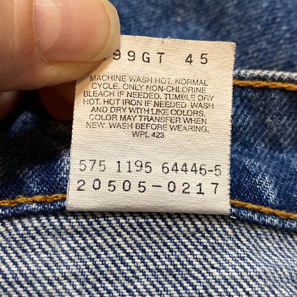 VINTAGE Levi’s 505 Dark Wash Orange Tab 1995 - Picture 12 of 16